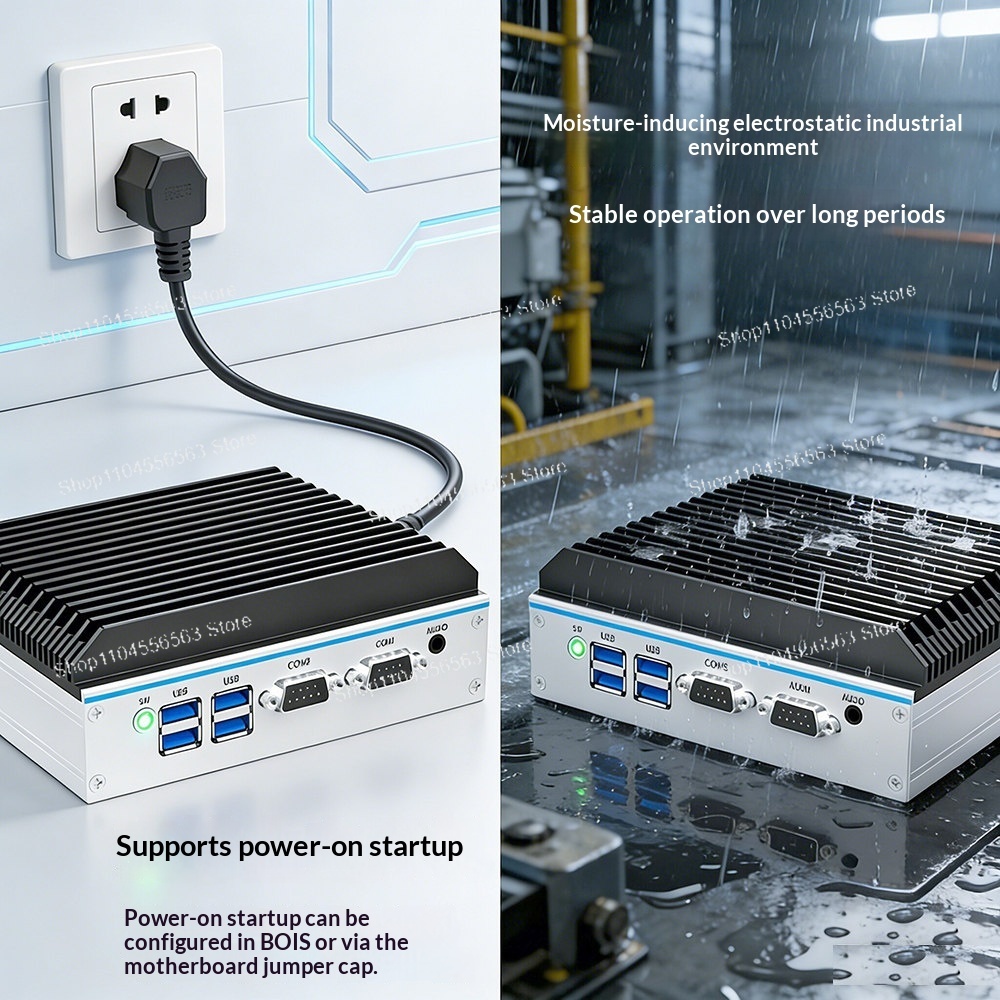 Mini Industrial PC N100 Quad C - Fanless Industrial Pc Rs485 Core I7 ulasan dan harga